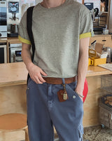 Robben Color Matching Roll-up Short Sleeve T-shirt