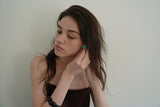 Tie satin blouse_brown