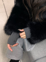 アゴバックルハイネックファーショートジャケット