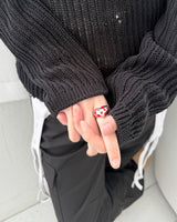 Polka Dot Heart Ring