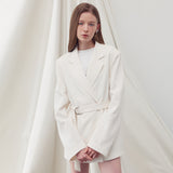 D-RING BELTED JACKET IVORY