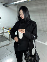 Line Slim High Neck Coat