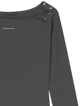 [mnem] alter snap boatneck tee (charcoal)