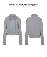 BLOOM ZIP-UP JACKET melange grey
