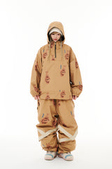 ORIGINAL POT-X REFLECTIVE WIDE JOGGER PANTS BROWN
