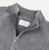 4D Garments Washed Half-Zip Knit