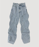 SPIRAL DENIM PANTS