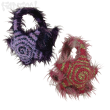 Handmade Crochet Star Shape Ear Muffs, Winter Warm Ear Covers with Soft Fluffy Lining