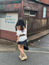 ハートアンティークエスニックワイドベルト