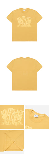 [24SS]  レイヤオールドスクールプリンティングショートスリーブTシャツ（イエロー）