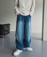 マキシバンディングワイドデニムパンツ