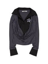SHIRTS LAYERED TOP CHACOAL