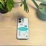 [MADE] [Glossy Glass Silver Bumper Case] 四つ葉のクローバーを見つけた!
