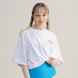 25P バックプリンティング レトロ ネオン 半袖Tシャツ 25B41307WH