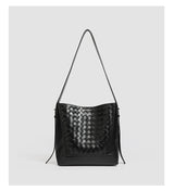 Woven Texture Large Bucket Shoulder Bag