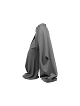 RELABEL (‘LABEL’) Acetate Tencel Wool Straight-Leg Relaxed-Fit Casual Trousers with Diagonal Pleats at the Knees