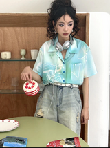Chemical Girls Retro design sense small batch short-sleeved shirt