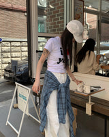 (Unisex)デストロイドチェックシャツ