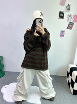 コーデュロイパラシュートカーゴパンツ🩶💚🖤💛 - 4カラーズ