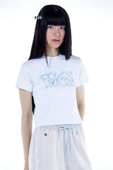Fakiii グロッシーバルーンTシャツ_ホワイト