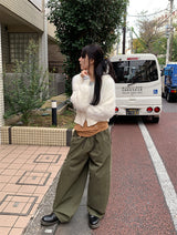 BALLOON SNAP WIDE PANTS (3C)