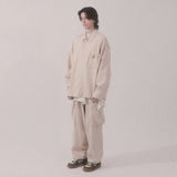grunge wide cargo pants_lightbeige