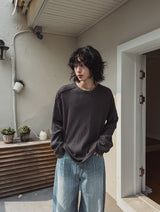 Solin cut ribbed long sleeve tee