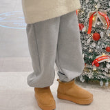 Wool napping wind jogger sweatpants