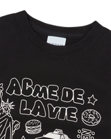 25FW WOMAN NYイメージクロップ半袖Tシャツ ブラック