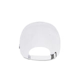 Stud logo over fit ball cap white