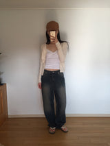 Shirring V-neck cardigan (4 colors)
