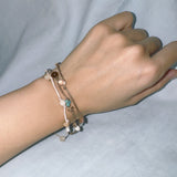 ドロップキャッツアイノットブレスレット (brown)