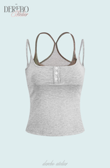 Lady Double Layered Sleeveless T-Shirt