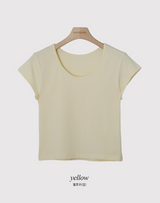 Slim Crop Short Sleeve T-Shirt (4color)