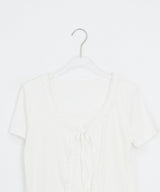 Pokapo Frill Layered Ribbed Short Sleeve Cardigan