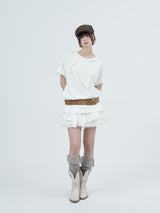 glitter star t-shirts / white