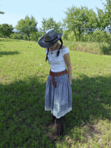 ALPES GINGHAM CHECK SKIRT (PINK, BLACK 2COLORS!)