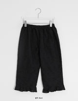 Derson Lace Shirring Banding Capri Pants