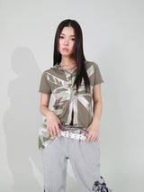 クロスパッチフーディー (KHAKI)