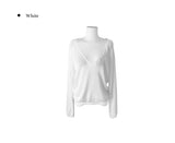 Soring Button See-Through Deep V Knit