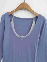 Erin Halter Layered Long-Sleeve Top