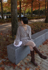 PUNCHING LACE STOCKING (WHITE, GRAY 2COLORS!)