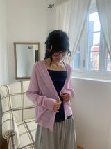 Enoch Summer See-Through Deep V-Neck Cardigan
