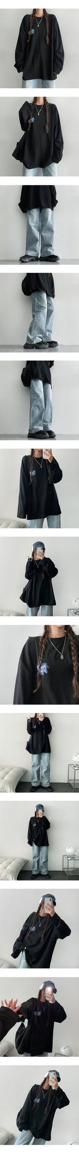 ニューバックプリント長袖Tシャツ (3 colors)