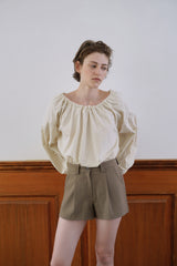 Herringbone shorts_beige
