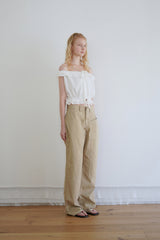 Pure frill blouse_ivory