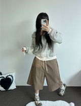 スナップ🪡 アイスクールナイロンバミューダ🤍🤎🖤🩶🤎6カラー