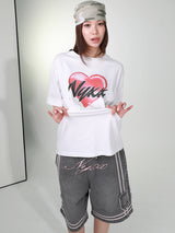 BASKETBALL DENIM HALF PANTS (GREY)