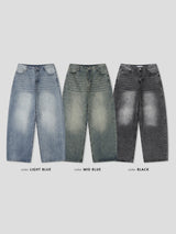 LMN Lavo Vintage Whisker Denim Pants (3 colors)