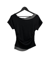 シェリーレイヤードボートネック半袖Tシャツ
